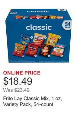 Costco Frito Lay Classic Mix, 1 oz, Variety Pack, 54-count offer
