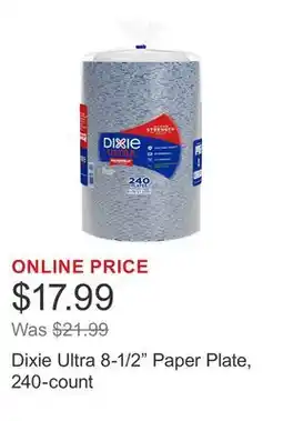 Costco Dixie Ultra 8-1/2 Paper Plate, 240-count offer