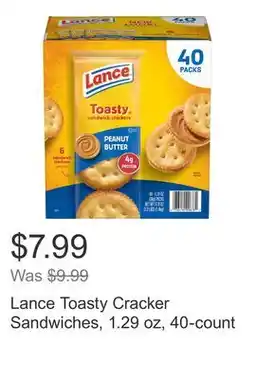 Costco Lance Toasty Cracker Sandwiches, 1.29 oz, 40-count offer