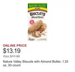 Costco Nature Valley Biscuits with Almond Butter, 1.35 oz, 30-count offer