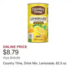 Costco Country Time, Drink Mix, Lemonade, 82.5 oz offer