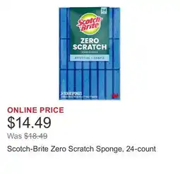 Costco Scotch-Brite Zero Scratch Sponge, 24-count offer