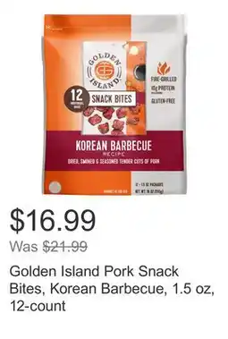 Costco Golden Island Pork Snack Bites, Korean Barbecue, 1.5 oz, 12-count offer
