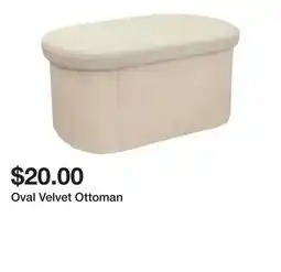 Five Below Oval Velvet Ottoman offer
