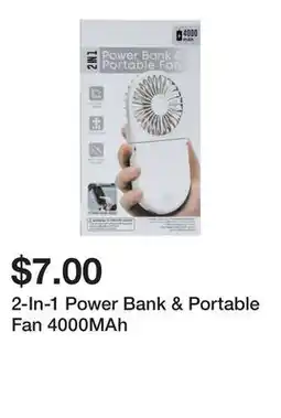 Five Below 2-In-1 Power Bank & Portable Fan 4000MAh offer