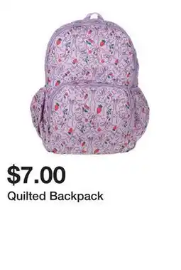 Five Below Quilted Backpack offer