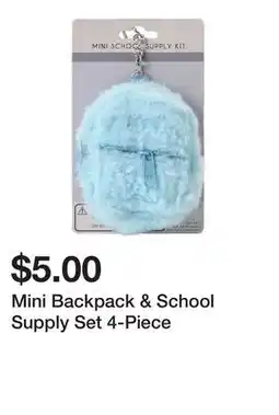 Five Below Mini Backpack & School Supply Set 4-Piece offer