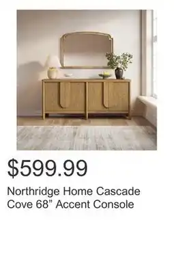 Costco Northridge Home Cascade Cove 68 Accent Console offer