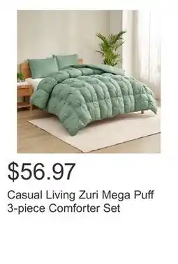 Costco Casual Living Zuri Mega Puff 3-piece Comforter Set offer