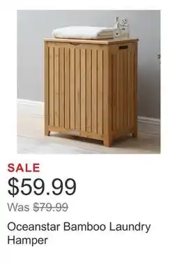 Costco Oceanstar Bamboo Laundry Hamper offer