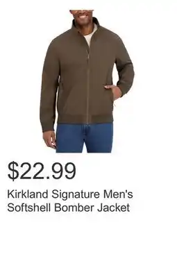 Costco Kirkland Signature Men's Softshell Bomber Jacket offer