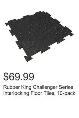 Costco Rubber King Challenger Series Interlocking Floor Tiles, 10-pack offer