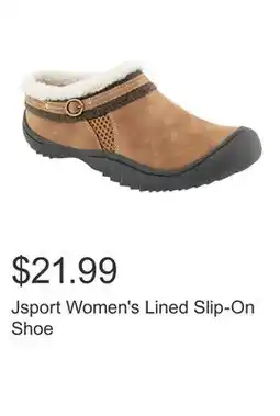 Costco Jsport Women's Lined Slip-On Shoe offer