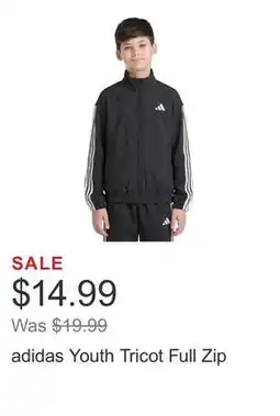 Costco adidas Youth Tricot Full Zip offer