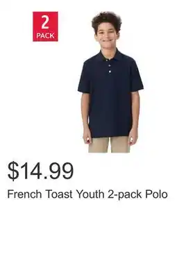 Costco French Toast Youth 2-pack Polo offer