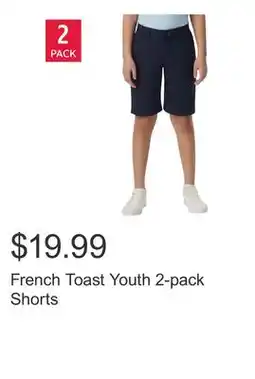 Costco French Toast Youth 2-pack Shorts offer