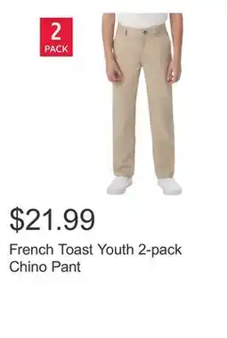 Costco French Toast Youth 2-pack Chino Pant offer