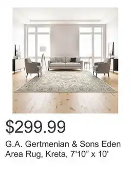 Costco G.A. Gertmenian & Sons Eden Area Rug, Kreta, 7'10 x 10' offer