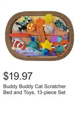 Costco Buddy Buddy Cat Scratcher Bed and Toys, 13-piece Set offer