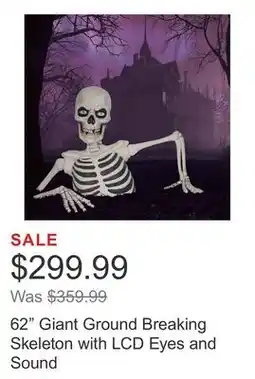 Costco 62 Giant Ground Breaking Skeleton with LCD Eyes and Sound offer