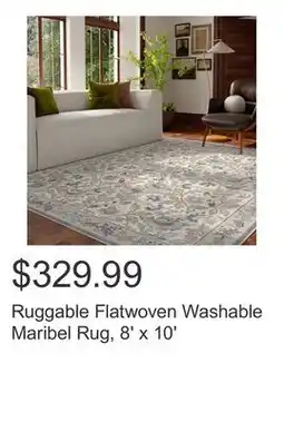 Costco Ruggable Flatwoven Washable Maribel Rug, 8' x 10' offer
