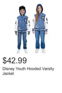 Costco Disney Youth Hooded Varsity Jacket offer