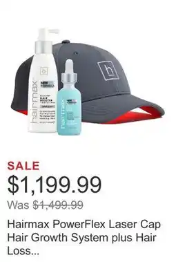 Costco Hairmax PowerFlex Laser Cap Hair Growth System plus Hair Loss Treatments offer