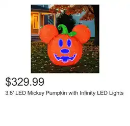 Costco 3.6' LED Mickey Pumpkin with Infinity LED Lights offer