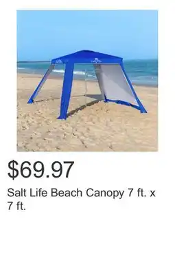 Costco Salt Life Beach Canopy 7 ft. x 7 ft offer