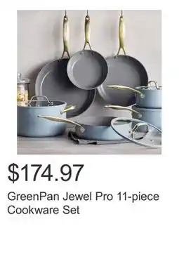 Costco GreenPan Jewel Pro 11-piece Cookware Set offer
