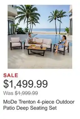 Costco MoDe Trenton 4-piece Outdoor Patio Deep Seating Set offer