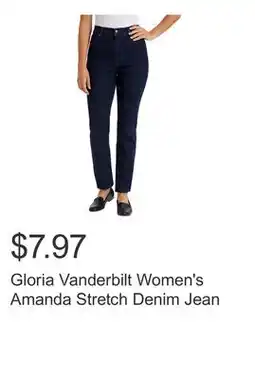 Costco Gloria Vanderbilt Women's Amanda Stretch Denim Jean offer