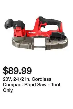 Harbor Freight Tools 20V, 2-1/2 in. Cordless Compact Band Saw - Tool Only offer