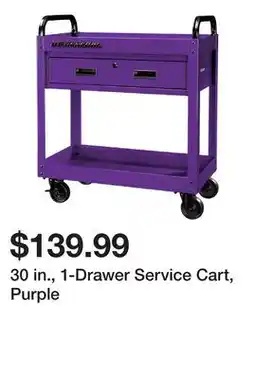 Harbor Freight Tools 30 in., 1-Drawer Service Cart, Purple offer
