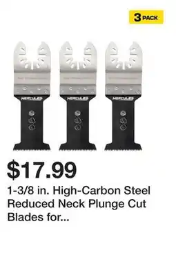 Harbor Freight Tools 1-3/8 in. High-Carbon Steel Reduced Neck Plunge Cut Blades for Oscillating Multi-Tools, 3-Pack offer