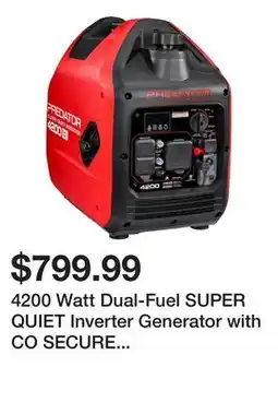 Harbor Freight Tools 4200 Watt Dual-Fuel SUPER QUIET Inverter Generator with CO SECURE Technology offer