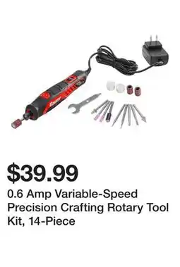 Harbor Freight Tools 0.6 Amp Variable-Speed Precision Crafting Rotary Tool Kit, 14-Piece offer
