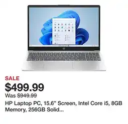 Office Depot HP Laptop PC, 15.6 Screen, Intel Core i5, 8GB Memory, 256GB Solid State Drive, Windows 11 Home offer