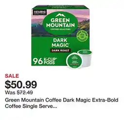 Office Depot Green Mountain Coffee Dark Magic Extra-Bold Coffee Single Serve K-Cup, 24 Per Box, Case of 4 Boxes offer