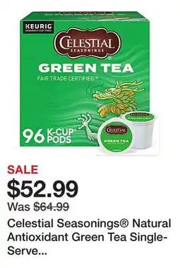 Office Depot Celestial Seasonings Natural Antioxidant Green Tea Single-Serve K-Cups , 0.40 Oz, Box Of 96 offer