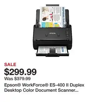 Office Depot Epson WorkForce ES-400 II Duplex Desktop Color Document Scanner with Auto Document Feeder offer