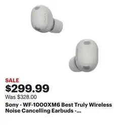 Best Buy Sony - WF-1000XM6 Best Truly Wireless Noise Cancelling Earbuds - Platinum Silver offer