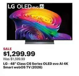 Best Buy LG - 48 Class C6 Series OLED evo AI 4K Smart webOS TV (2026) offer