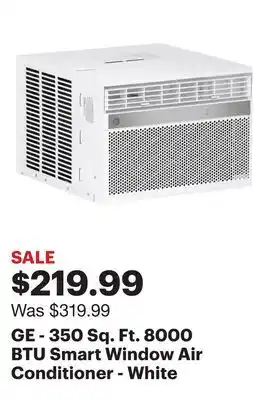 Best Buy GE - 350 Sq. Ft. 8000 BTU Smart Window Air Conditioner - White offer