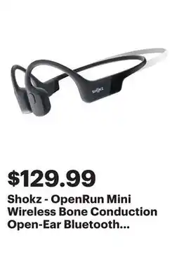 Best Buy Shokz - OpenRun Mini Wireless Bone Conduction Open-Ear Bluetooth Endurance Headphones - Black offer