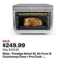 Best Buy Ninja - Prestige Smart XL Air Fryer & Countertop Oven + Pro Cook - Stainless Steel offer