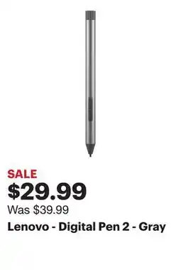 Best Buy Lenovo - Digital Pen 2 - Gray offer