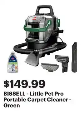 Best Buy BISSELL - Little Pet Pro Portable Carpet Cleaner - Green offer