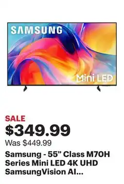 Best Buy Samsung - 55 Class M70H Series Mini LED 4K UHD SamsungVision AI Smart Tizen TV (2026) offer