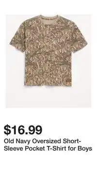 Old Navy Old Navy Oversized Short-Sleeve Pocket T-Shirt for Boys offer
